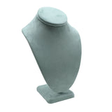 Blue Suede Jewelry Necklace Display Bust - 10" Tall