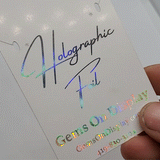 Shimmer Silver Jewelry Card 2" x 3" Rounded Corner