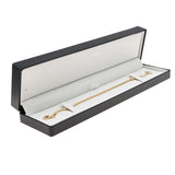 Premium Black Textured Leatherette Jewelry Bracelet Box