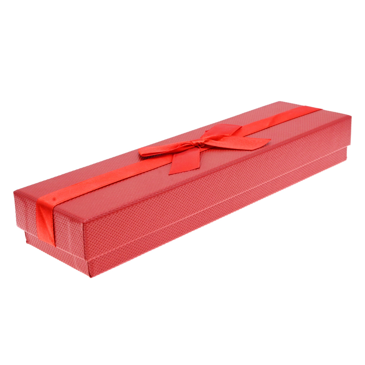 Premium Red Textured Leatherette Jewelry Bracelet Box