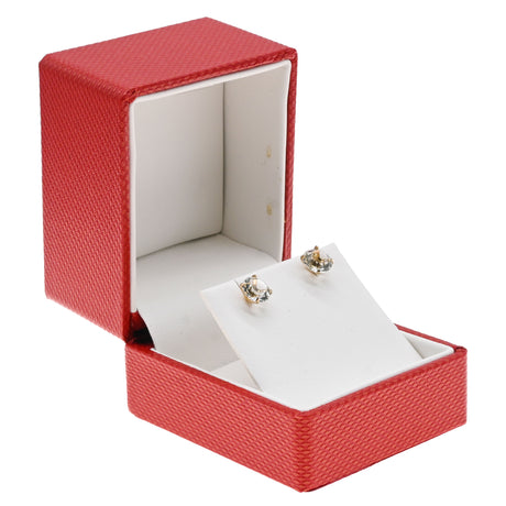 Premium Red Textured Jewelry Earring Gift Boxes