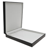Premium Textured Black Leatherette Jewelry Necklace Box
