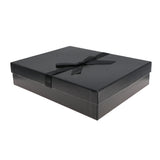 Premium Textured Black Leatherette Jewelry Necklace Box