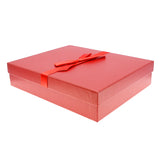 Premium Textured Red Leatherette Jewelry Necklace Box