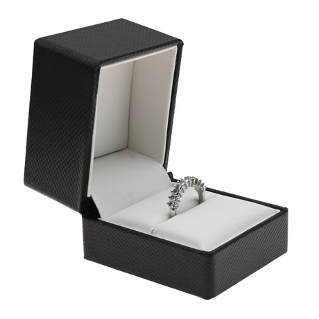 Black Premium Textured Jewelry Ring Gift Packaging Boxes