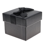 Black Premium Textured Jewelry Ring Gift Packaging Boxes
