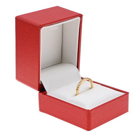 Red Premium Textured Jewelry Ring Gift Packaging Boxes