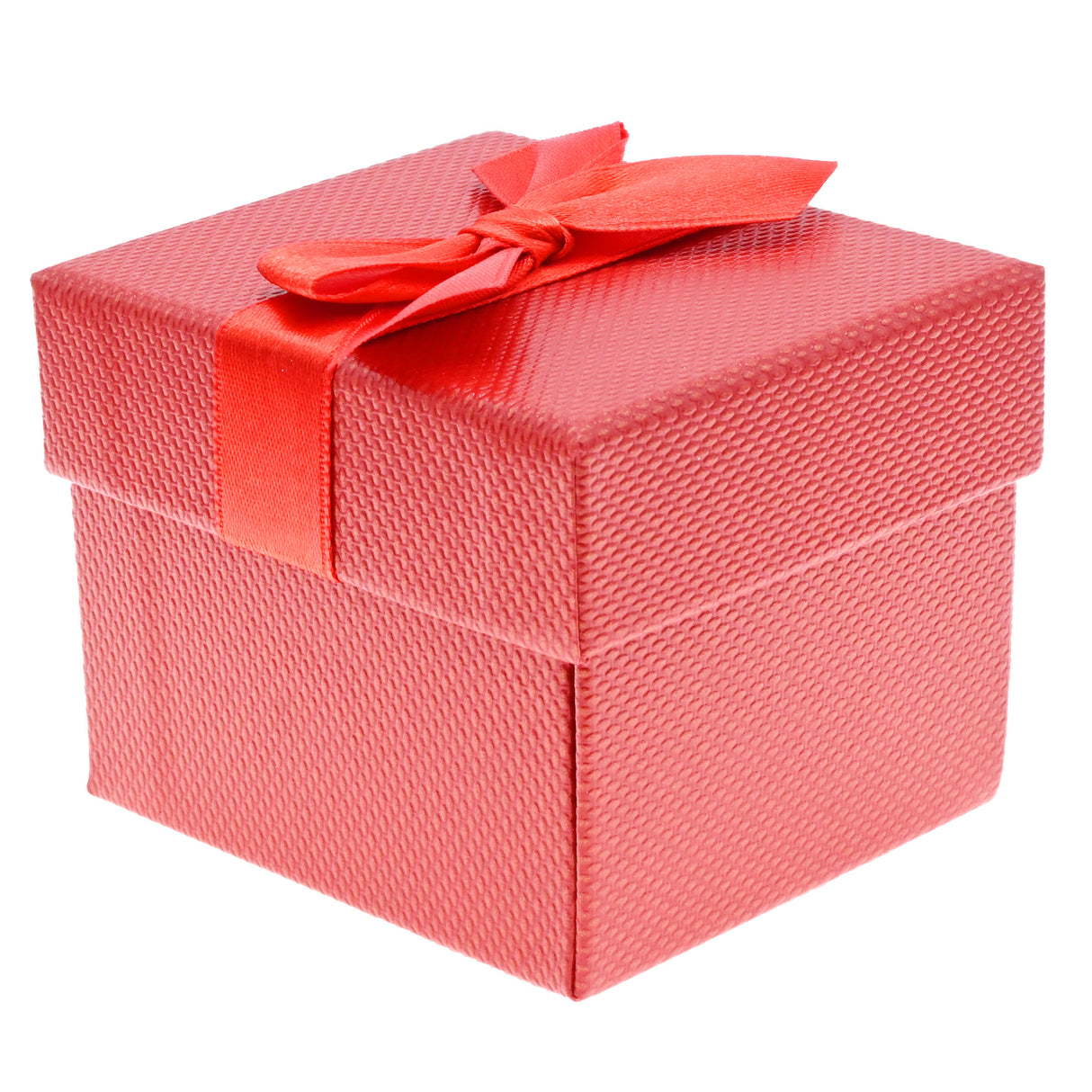 Red Premium Textured Jewelry Ring Gift Packaging Boxes
