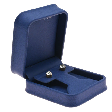 Navy Blue Leatherette Jewelry Earring T Stand Boxes