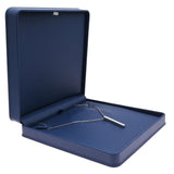 Navy Blue Leatherette Jewelry Necklace or Chain Boxes