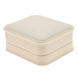 Cream Leatherette Jewelry Pendant Packaging Boxes