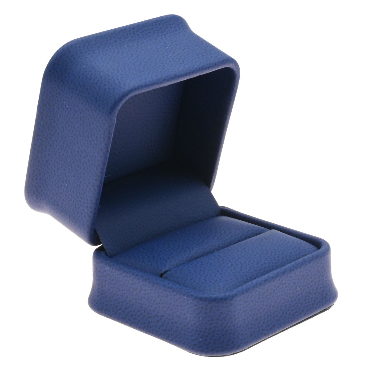 Navy Blue Leatherette Single Ring Jewelry Packaging Box