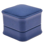 Navy Blue Leatherette Single Ring Jewelry Packaging Box