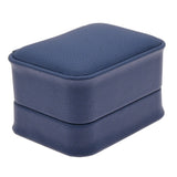 Navy Blue Leatherette Dual Jewelry Ring Gift Boxes