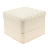 Cream Leatherette Jewelry Watch / Bracelet Pillow Boxes