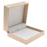 Tan Burlap and Faux Natural Wood Pendant / Earring Boxes