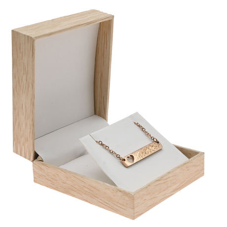 Tan Burlap and Faux Natural Wood Earring / Pendant Boxes