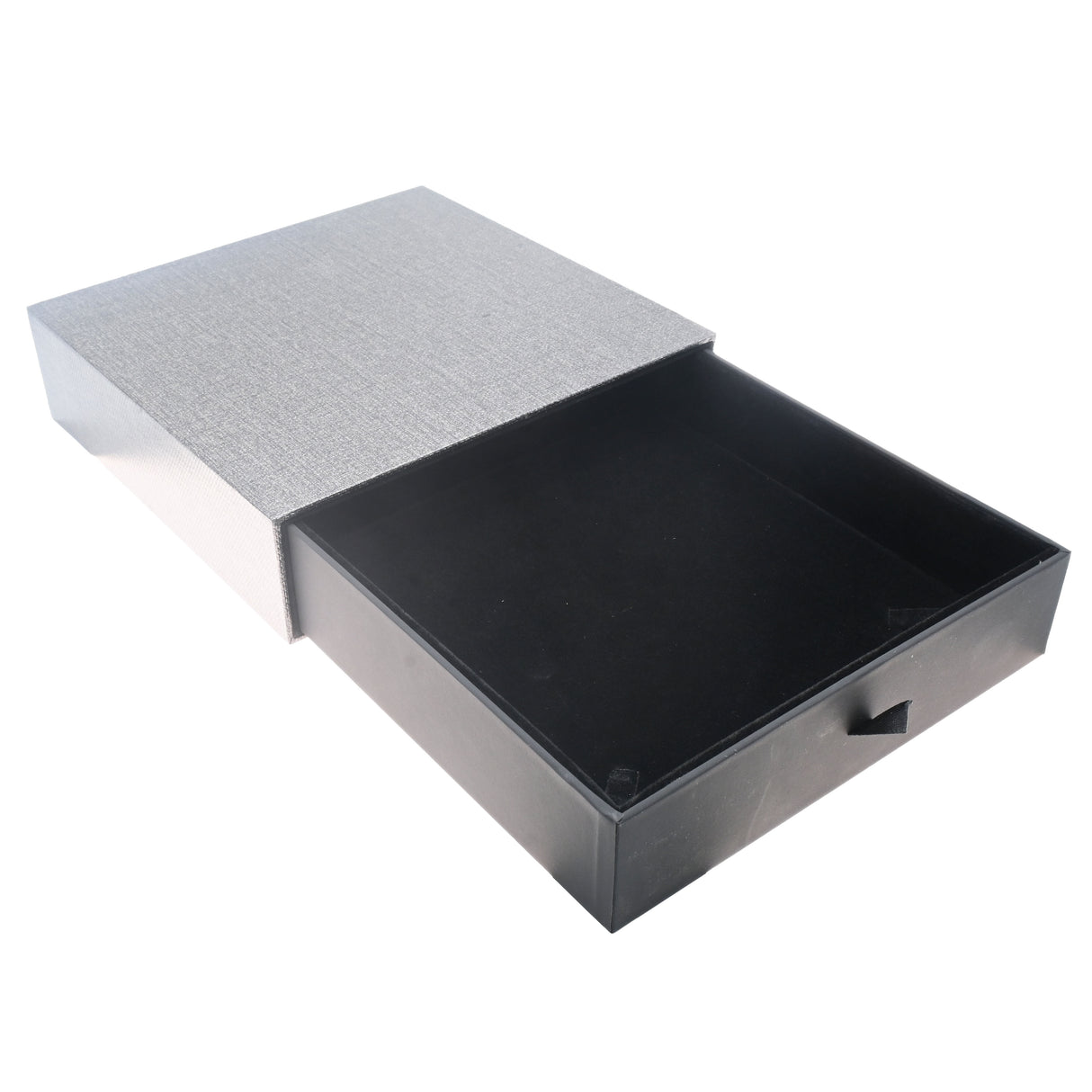Metallic Grey Slider Large Necklace Box