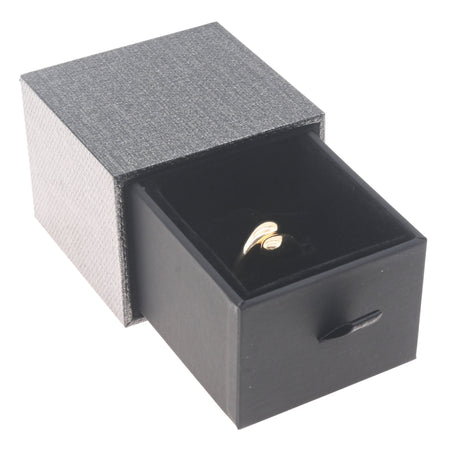 Metallic Grey Slider Ring Box
