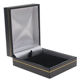 Black Leatherette Pendant Box with Gold Trim - Pack of 24
