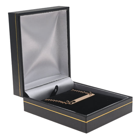 Black Leatherette Pendant Box with Gold Trim - Pack of 24