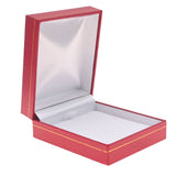 Red Leatherette, Gold Trim, Jewelry Pendant Box