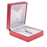 Red Leatherette, Gold Trim, Jewelry Pendant Box