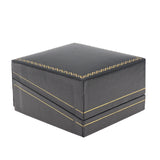 Black Leatherette T-Insert Earring Box with Gold Trim - Pack of 24