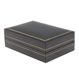 Black Leatherette Earring / Pendant Box with Gold Trim - Pack 24