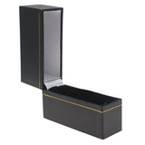 Black Leatherette Bangle Box with Gold Trim - Pack of 12