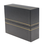 Black Leatherette Bangle Box with Gold Trim - Pack of 12