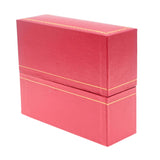 Red Leatherette Gold Trimmed Jewelry Bangle Boxes