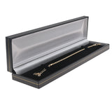 Black Leatherette Bracelet Box with Gold Trim - Pack of 24
