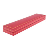 Red Leatherette Gold Trimmed Jewelry Bracelet Boxes