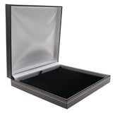 Black Leatherette Necklace Box with Gold Trim - Pack of 12