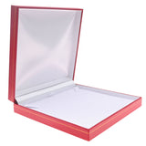Red Leatherette, Gold Trim, Jewelry Necklace Display Gift Boxes