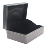 Black Leatherette Watch Pillow Box with Gold Trim - Pack of 6