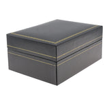 Black Leatherette Watch Pillow Box with Gold Trim - Pack of 6