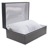 Black Leatherette Watch Pillow Box with Gold Trim - Pack of 6