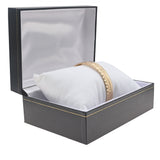 Black Leatherette Watch Pillow Box with Gold Trim - Pack of 6