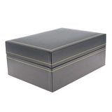 Black Leatherette Watch Pillow Box with Gold Trim - Pack of 6