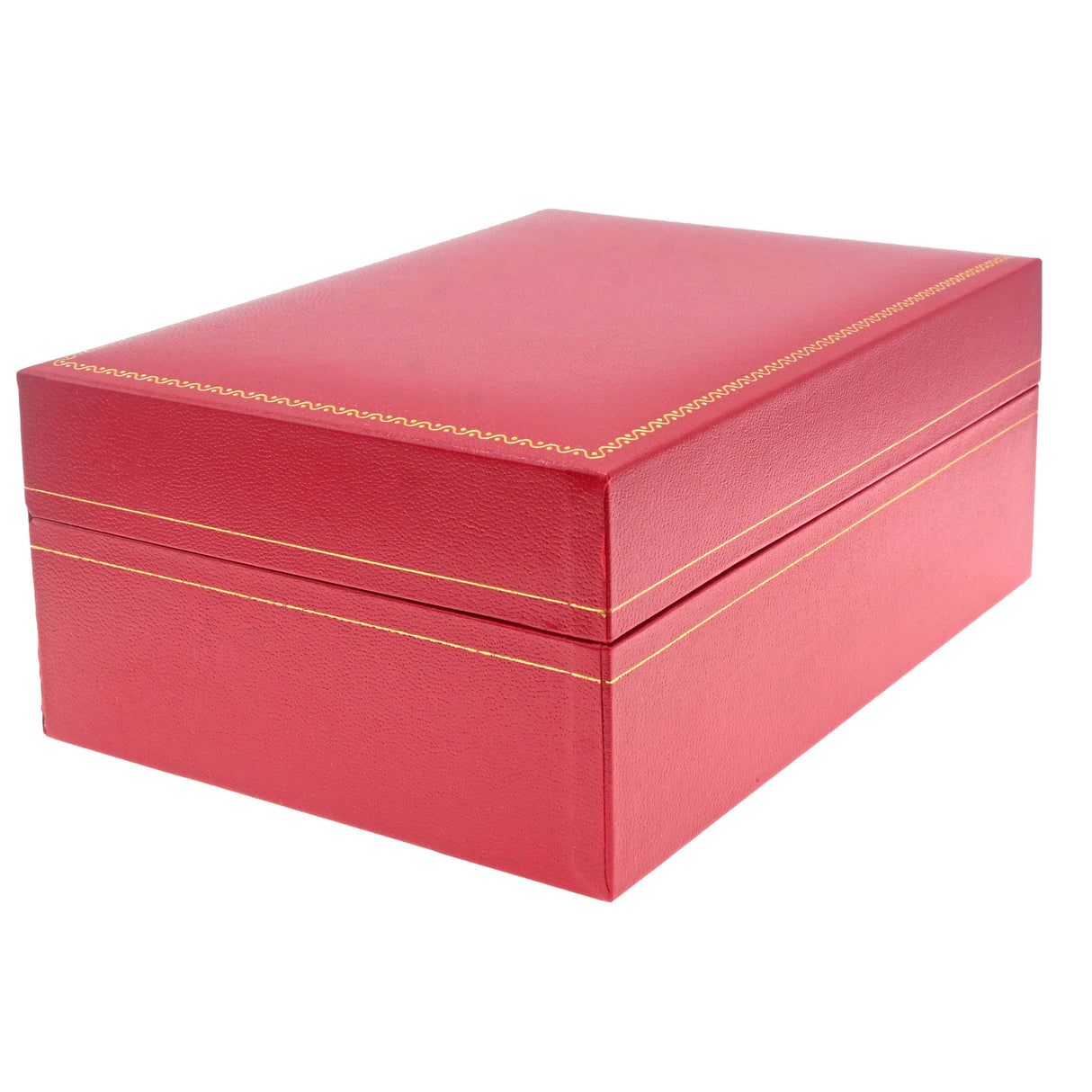 Red Leatherette and White Insert Bracelet / Watch Pillow Boxes