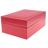 Red Leatherette and White Insert Bracelet / Watch Pillow Boxes