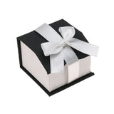Black & White Magnetic Ribbon Paper Ring Gift Boxes