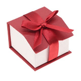 Red and White Magnetic Ribbon Jewelry Ring Gift Boxes