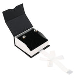 Black & White Magnetic Ribbon Paper Earring or Pendant Gift Boxes