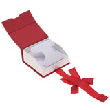 Red & White Magnetic Ribbon Paper Earring or Pendant Gift Boxes