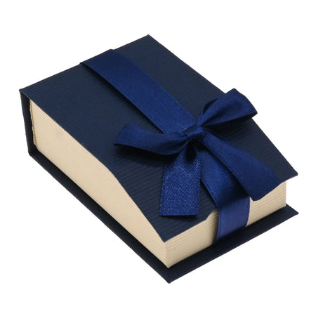 Blue & Cream Magnetic Ribbon Paper Pendant Gift Boxes