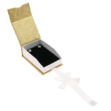 Gold & White Magnetic Ribbon Paper Pendant Gift Boxes