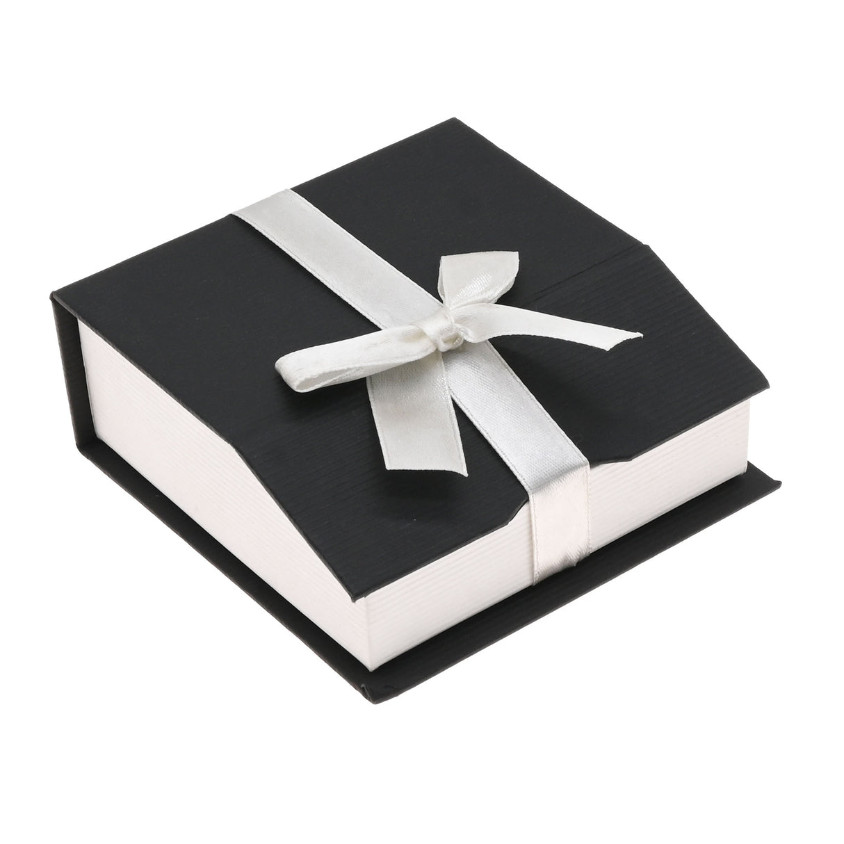 Black & White Magnetic Ribbon Paper Large Pendant Gift Boxes